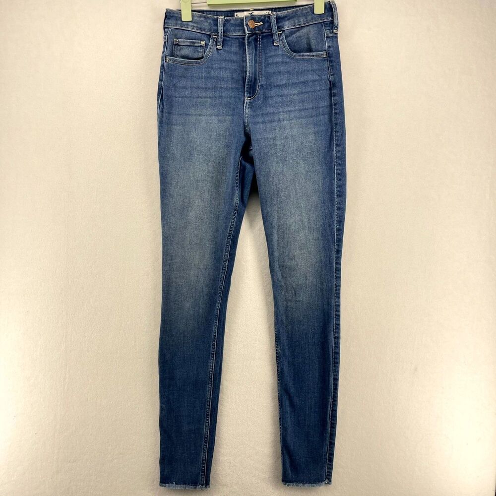 Hollister Curvy High-Rise Super Skinny Blue Jeans Ladies‎ Size 27W 30L